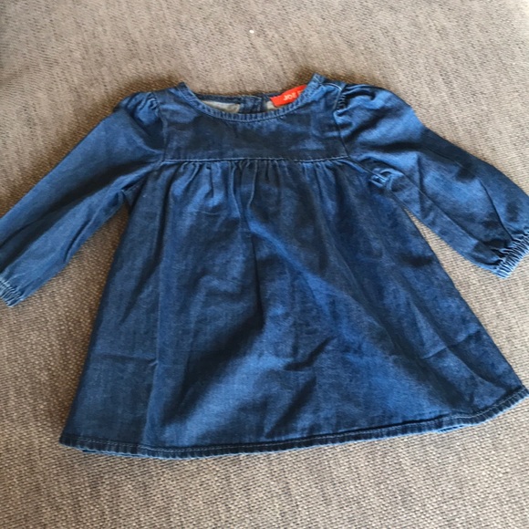 infant blue jean dress